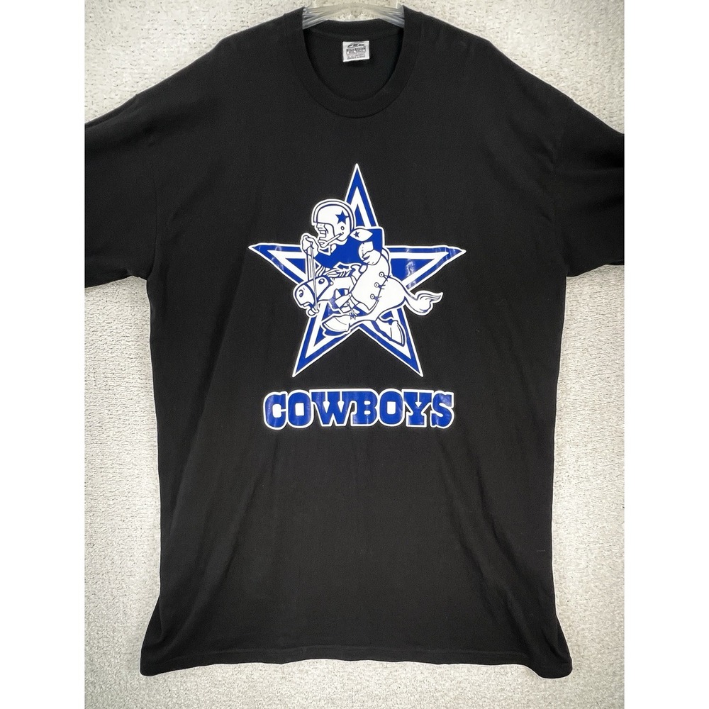 Dallas Cowboys T Shirt Mens 4XLT Black NFL Football Mascot Graphic Pro 5 EUC